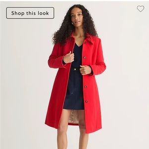 Vintage Red Winter Peacoat